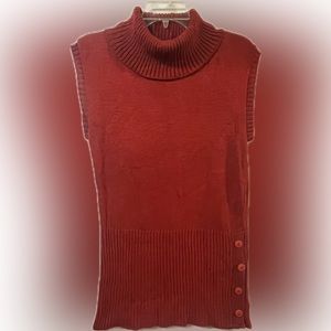 Sleeveless Cowl Turtleneck Tunic Sweater/Sweater Dress Size Large